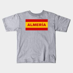 Almería City in Spanish Flag Colors Kids T-Shirt